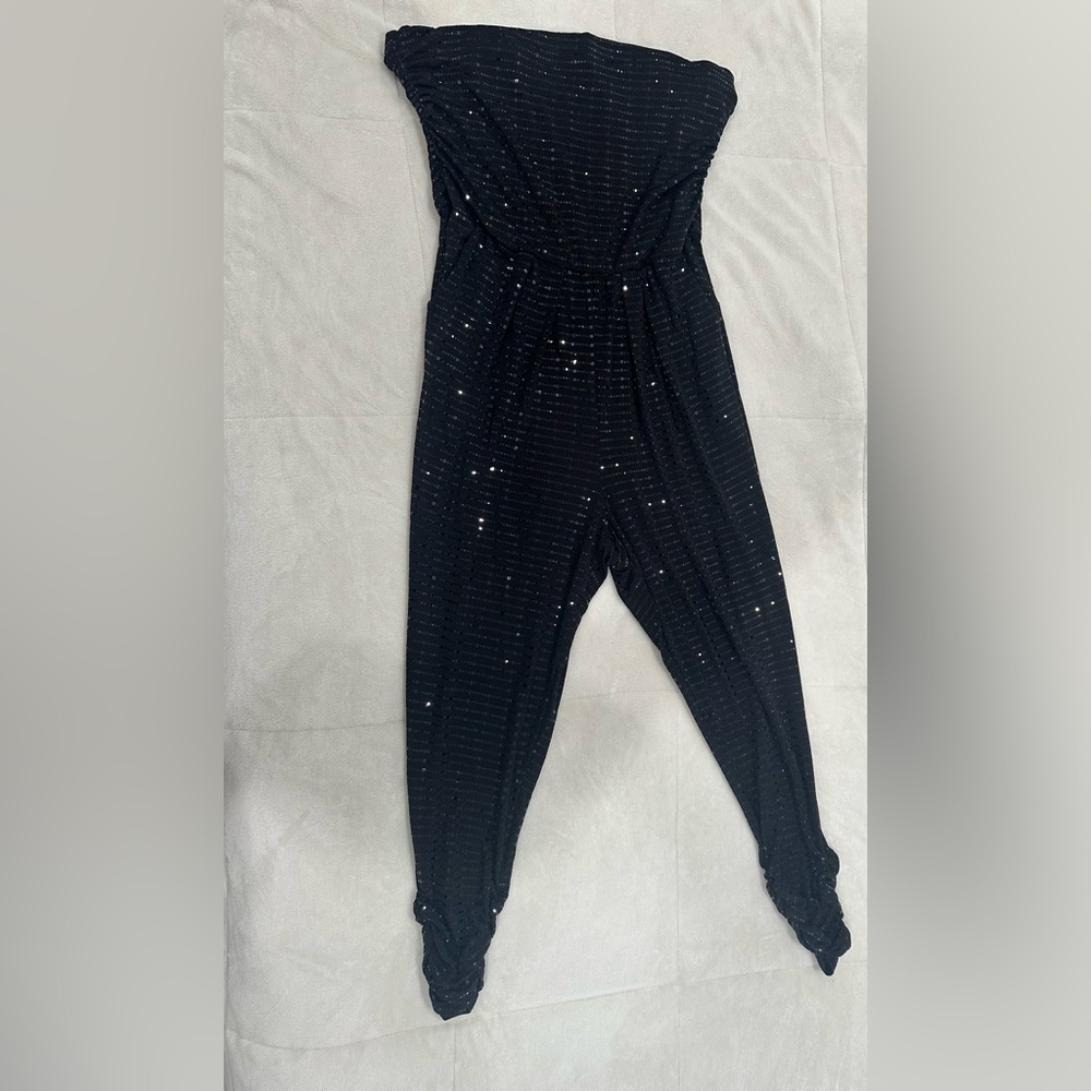 VENUS Black Sequin Jumpsuit
